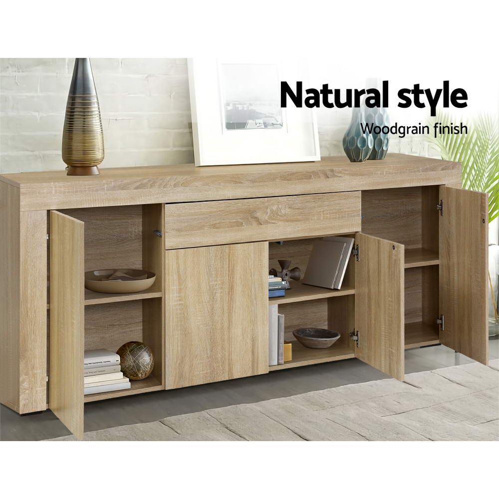 Large Woodgrain Buffet Sideboard Storage Cabinet Cupboards