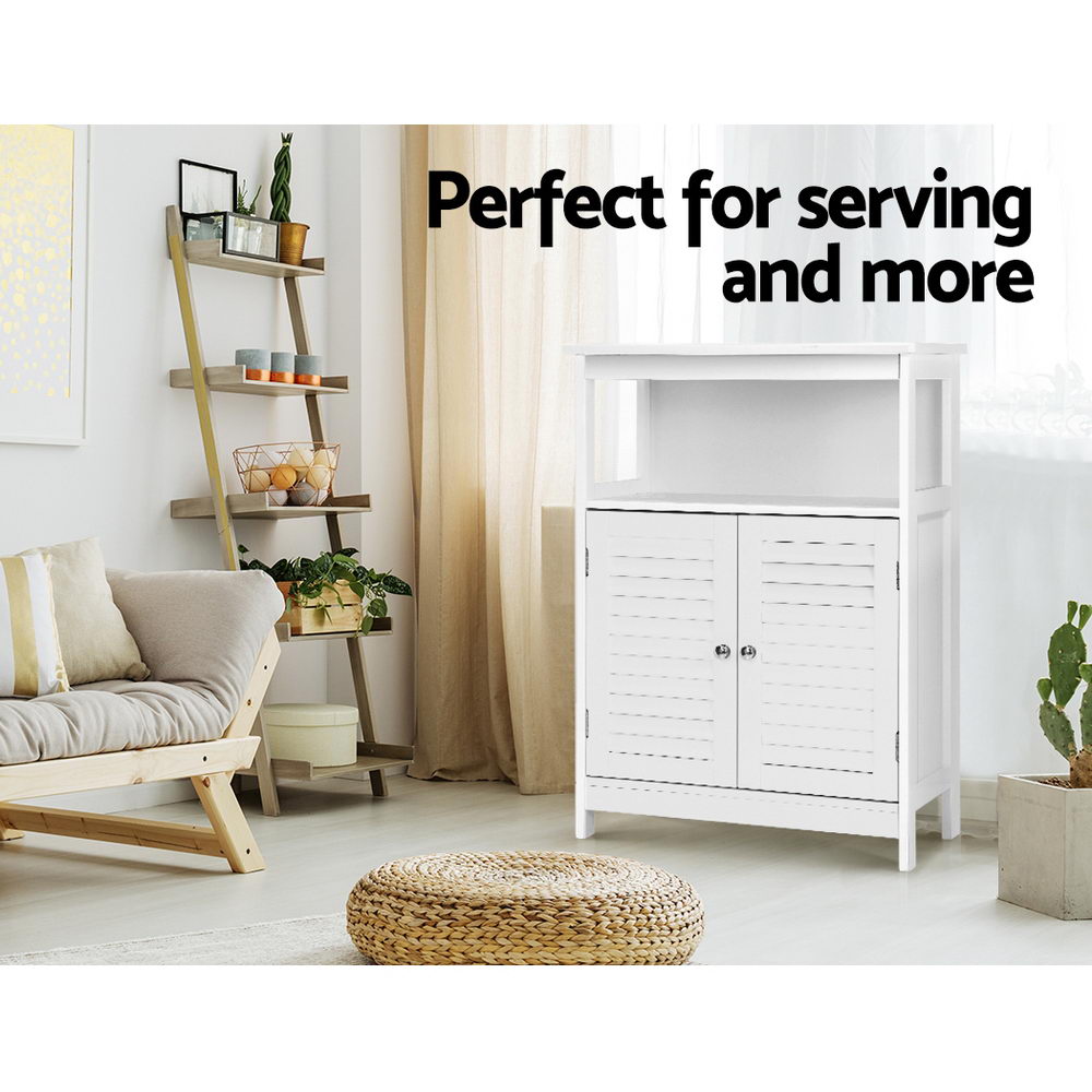 Small Buffet Sideboard Living Storage Cabinet Cupboard Hamptons Style - White