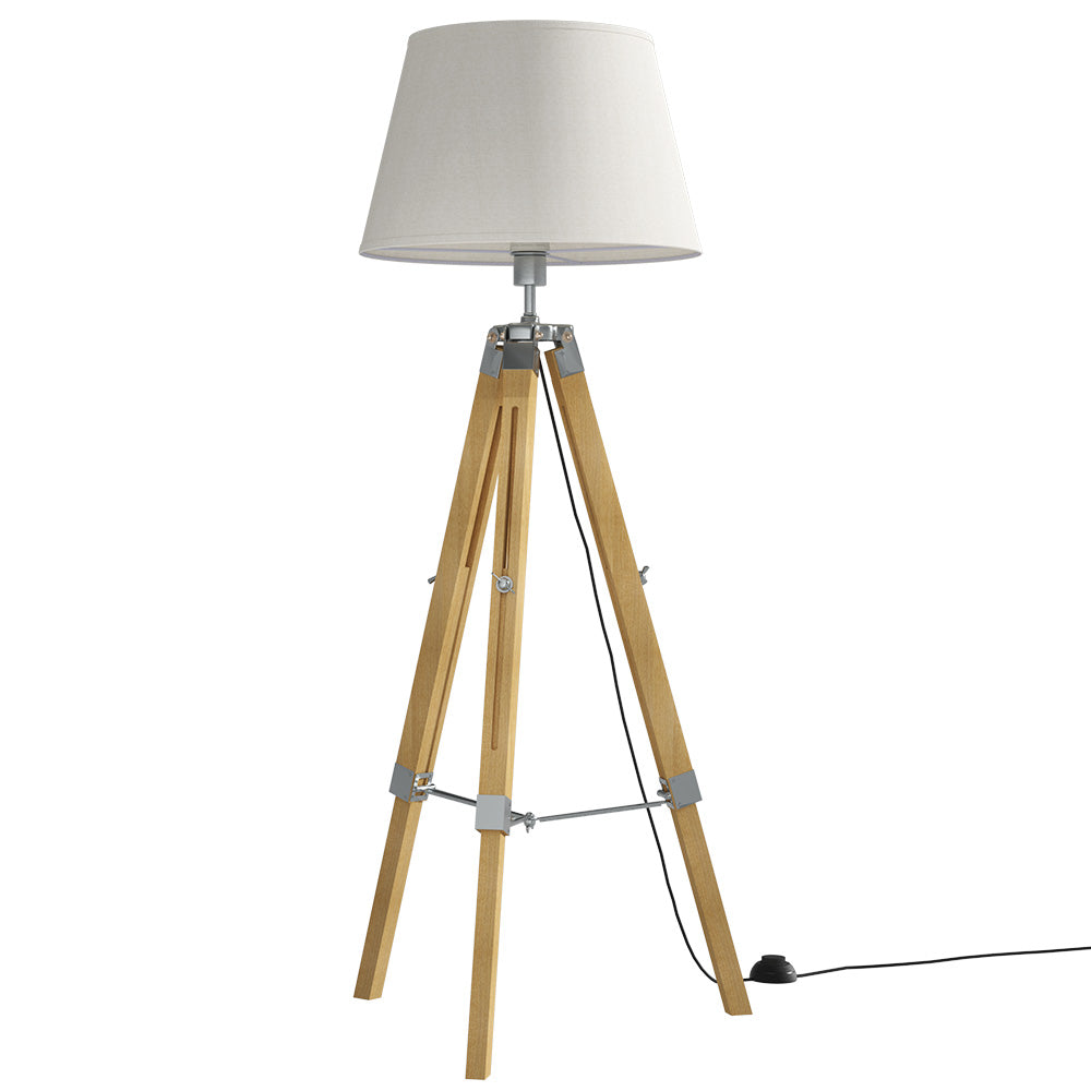 Bamboo Floor Lamp Modern Tripod Stand