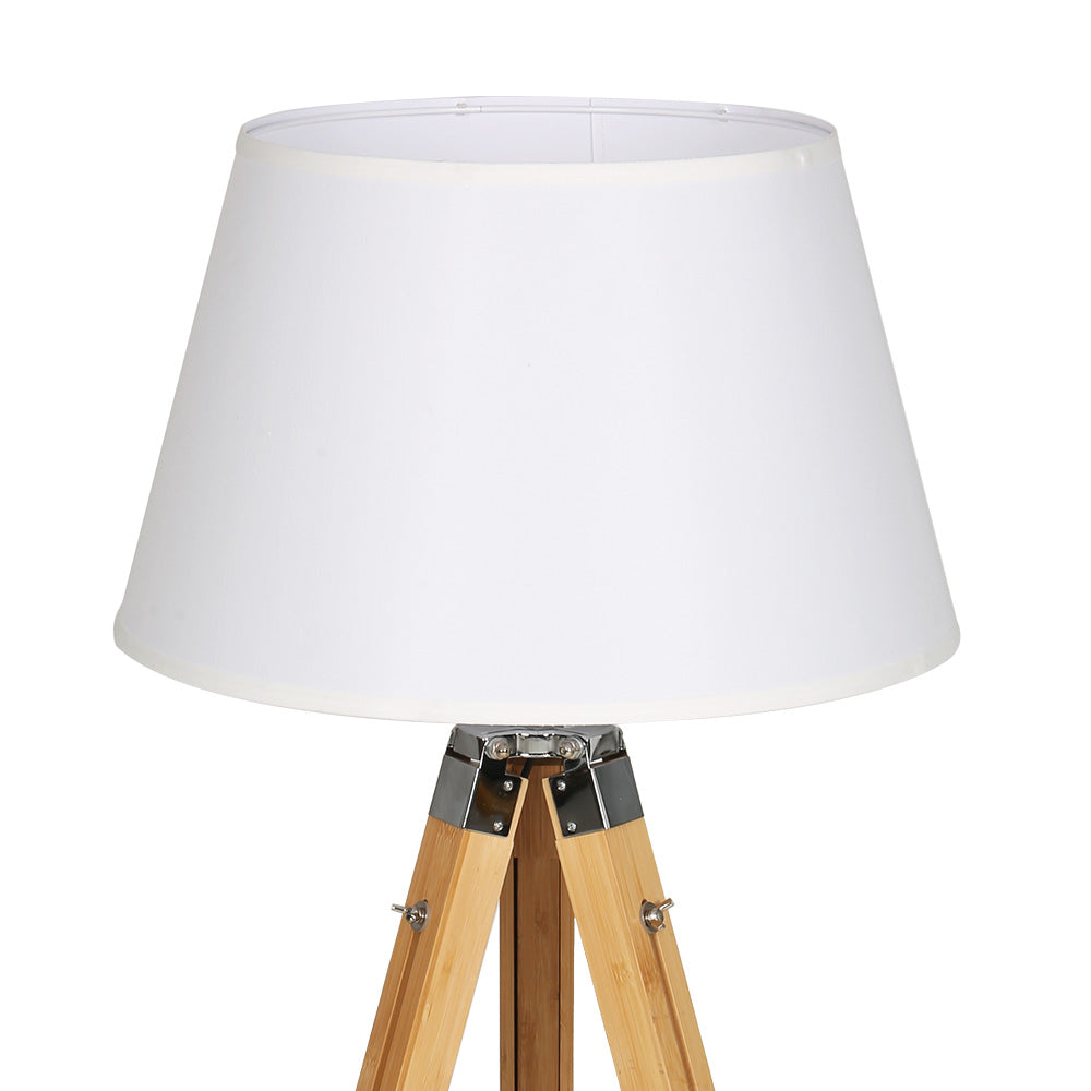 Bamboo Floor Lamp Modern Tripod Stand