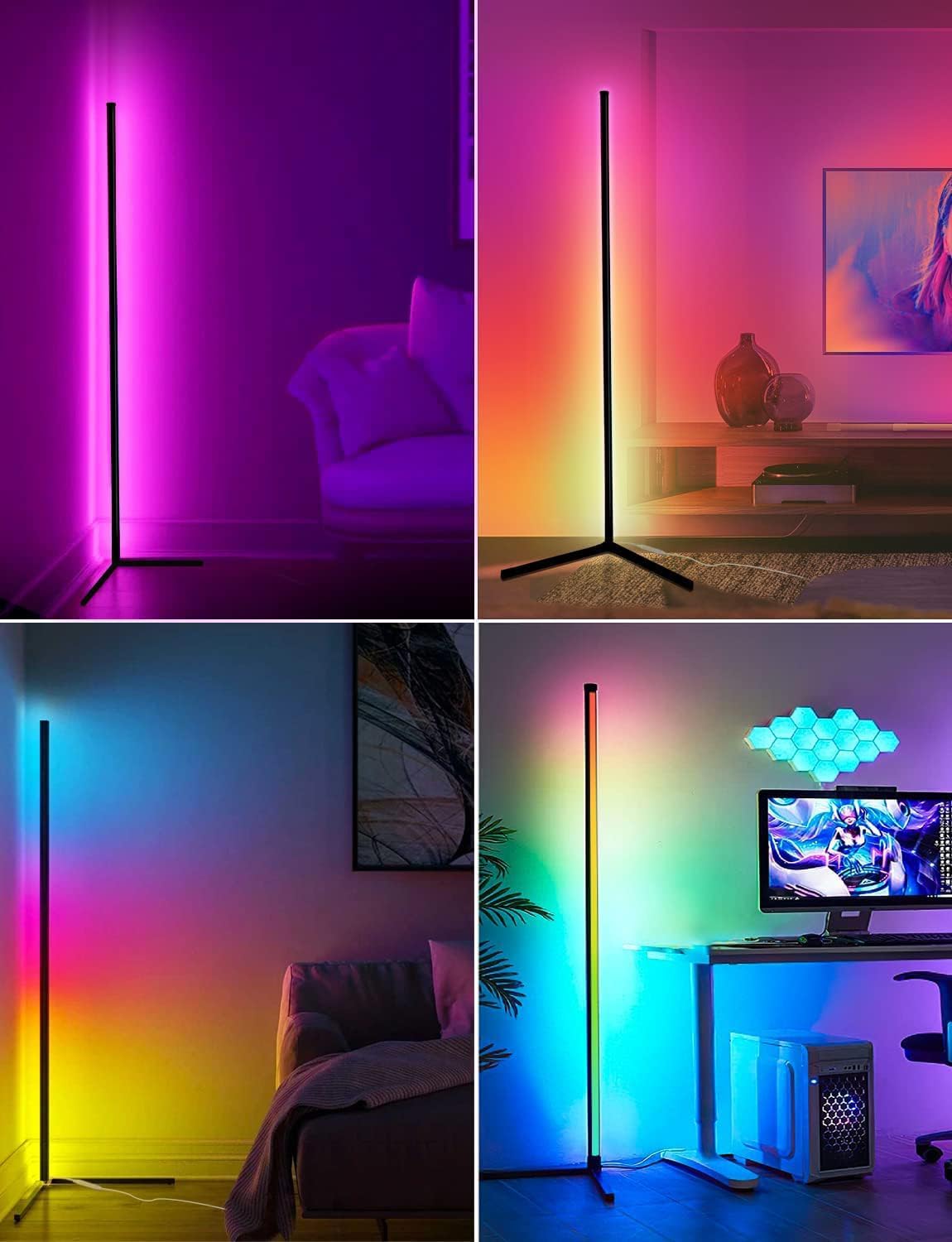 RGB LED Corner Modern Floor Lamp