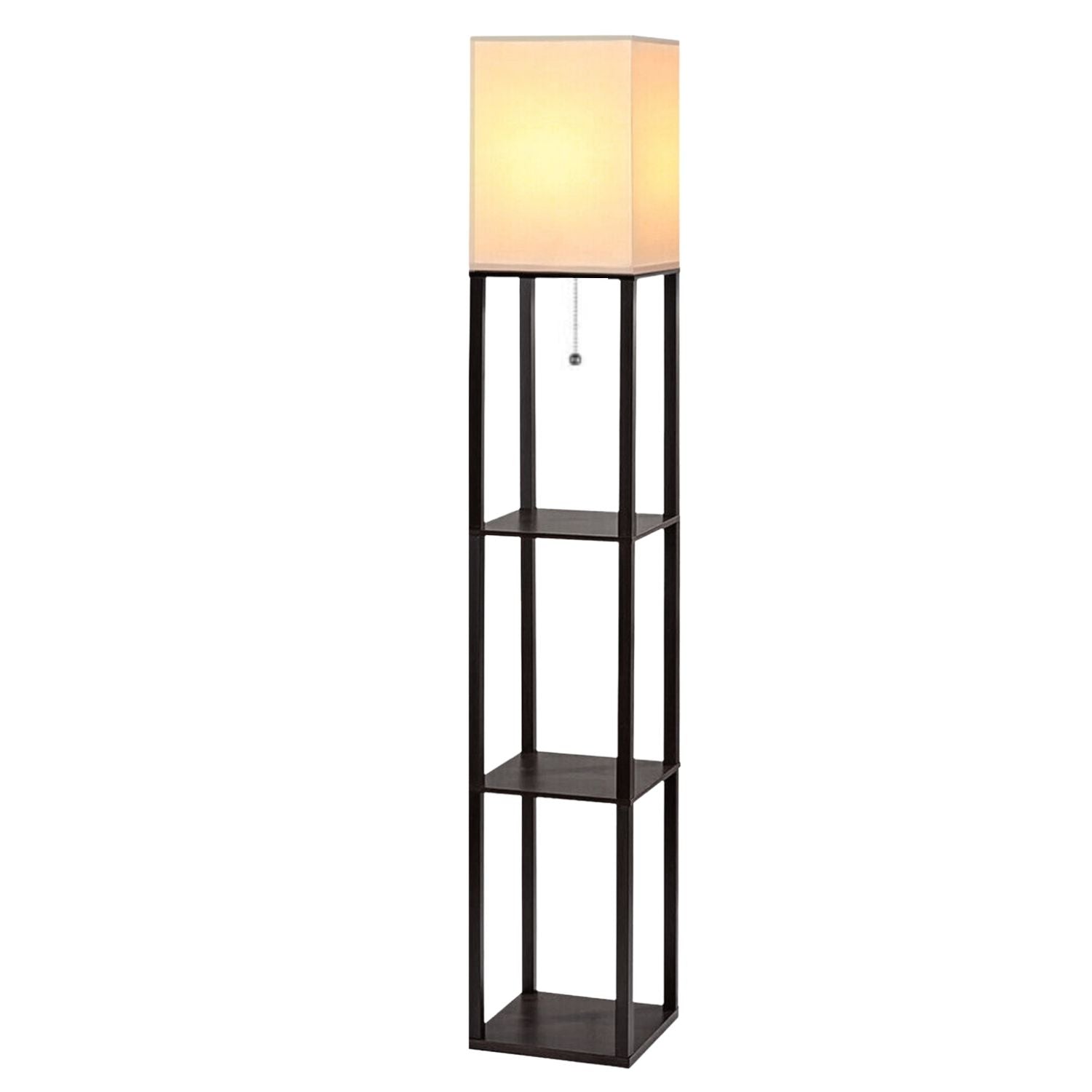 Frameless Floor Vintage Lamp Shelf 160CM - Black