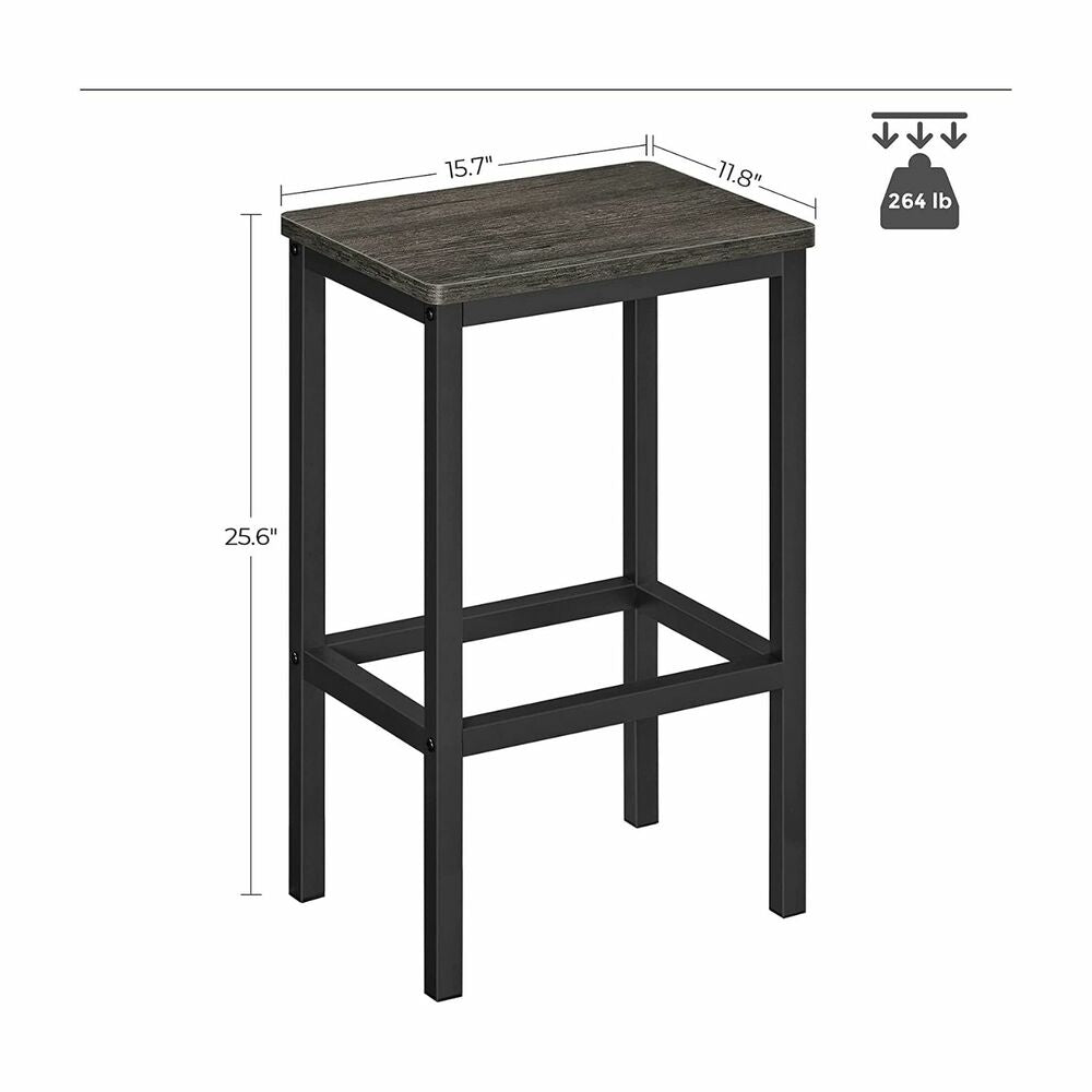 Wooden Industrial Bar Stools