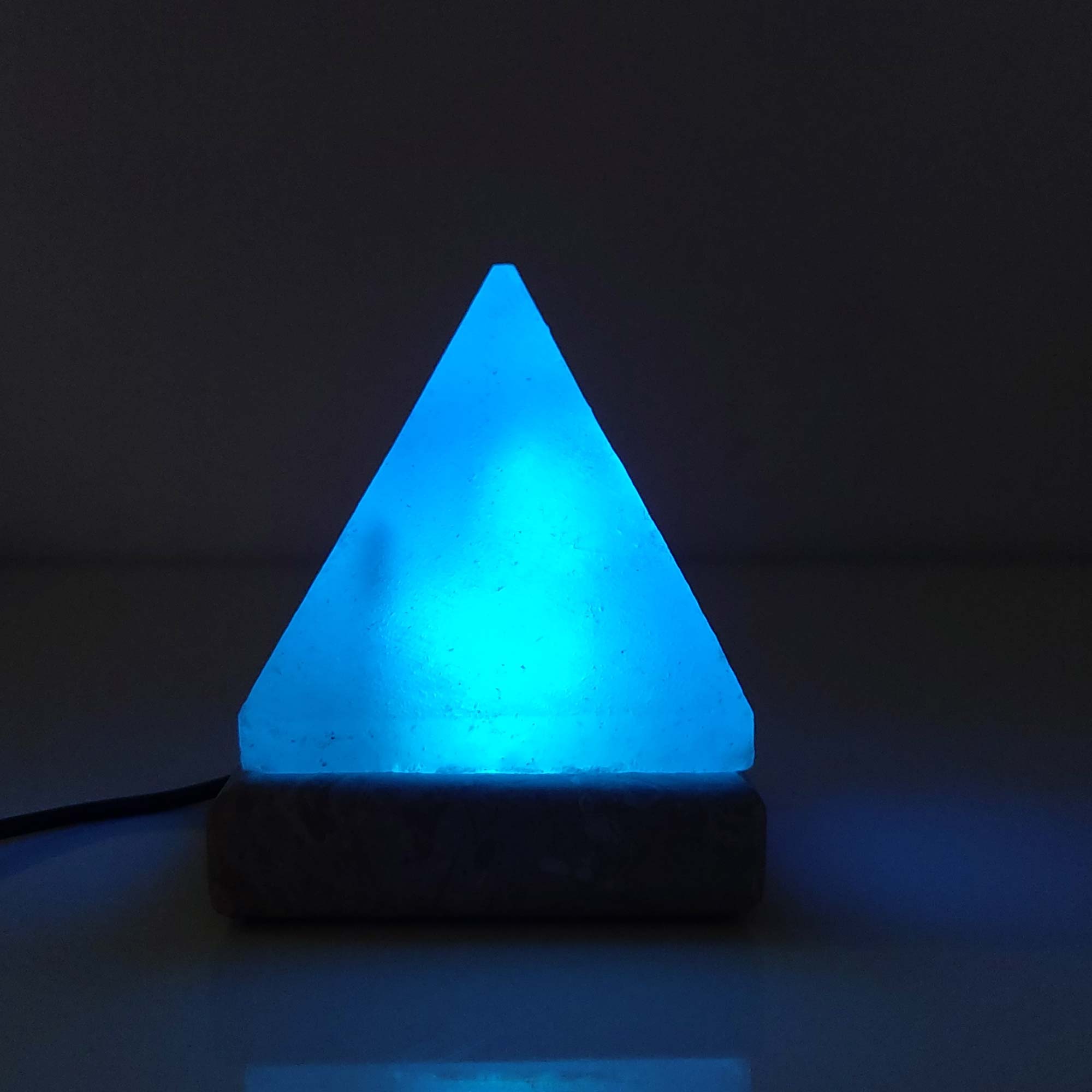 USB Colour Changing Salt Himalayan Lamp - Pyramid Shape Pink Rock LED Light