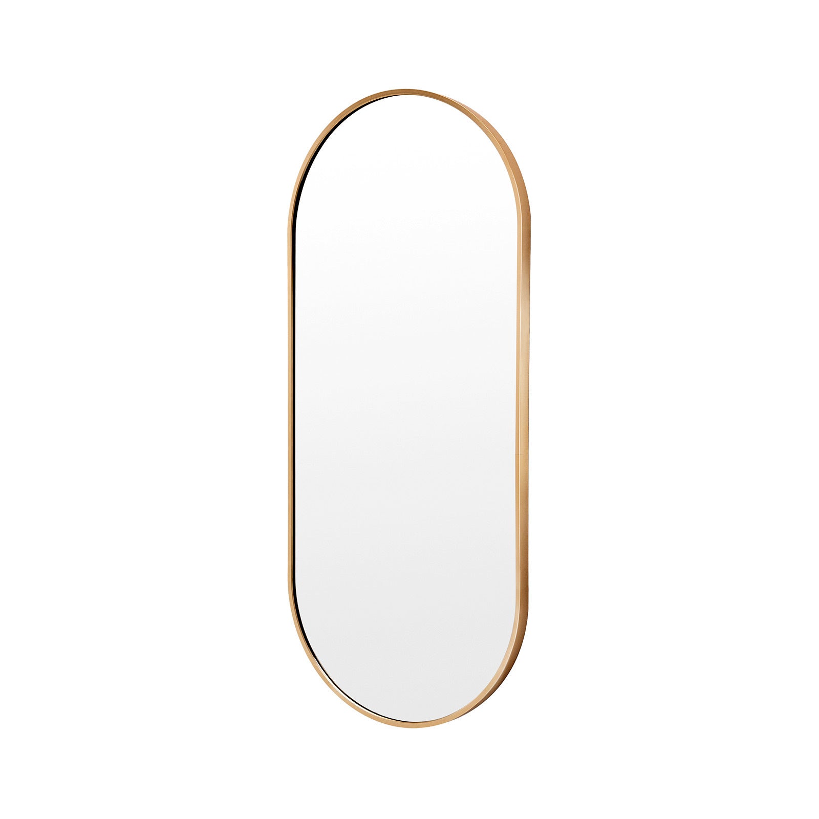 Gold Wall Mirror Oval Aluminium Frame Makeup Decor Bathroom Vanity 45x100cm