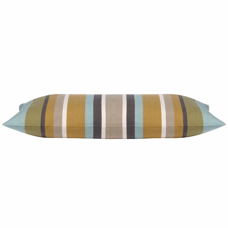 Pack of 4 Rectangle 35x70cm Striped Multicoloured Cushion Cover - Aqua Nautical