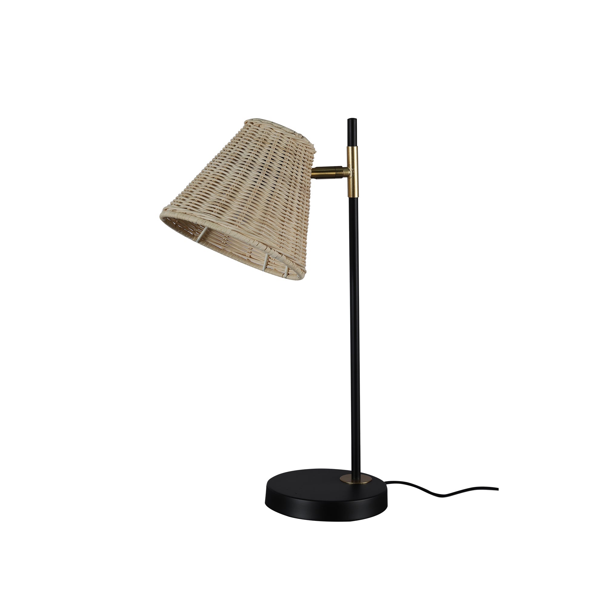 Rattan Shade Table Desk Lamp